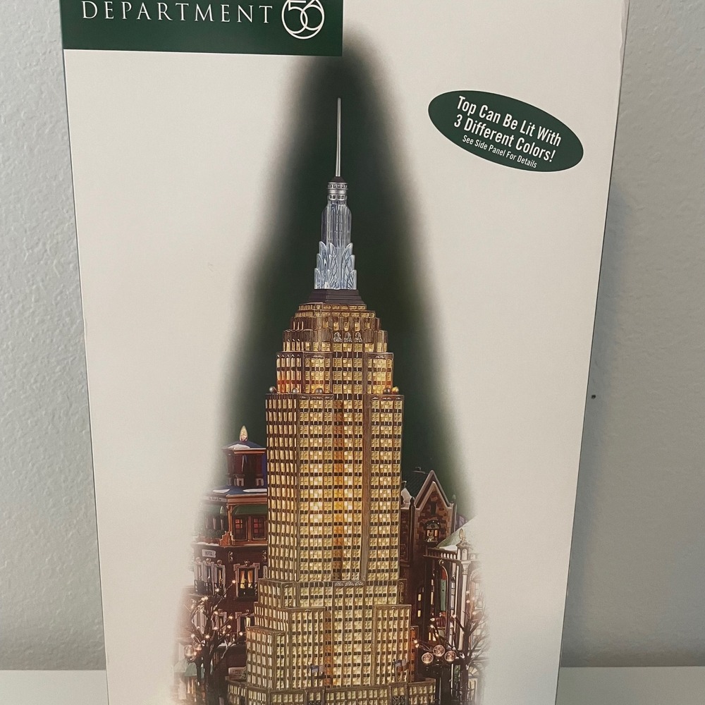 Department 56 Empire State Building Christmas in the City 56-59207 Works Flags - Picture 2 of 12